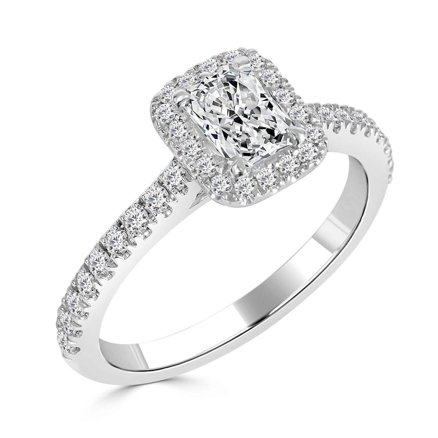 Estelle - Radiant Cut Natural Diamond Engagement Ring