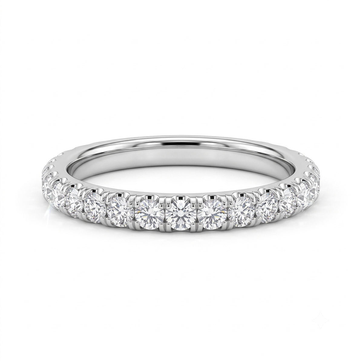 Round Brilliant Cut Natural Diamond Wedding Ring