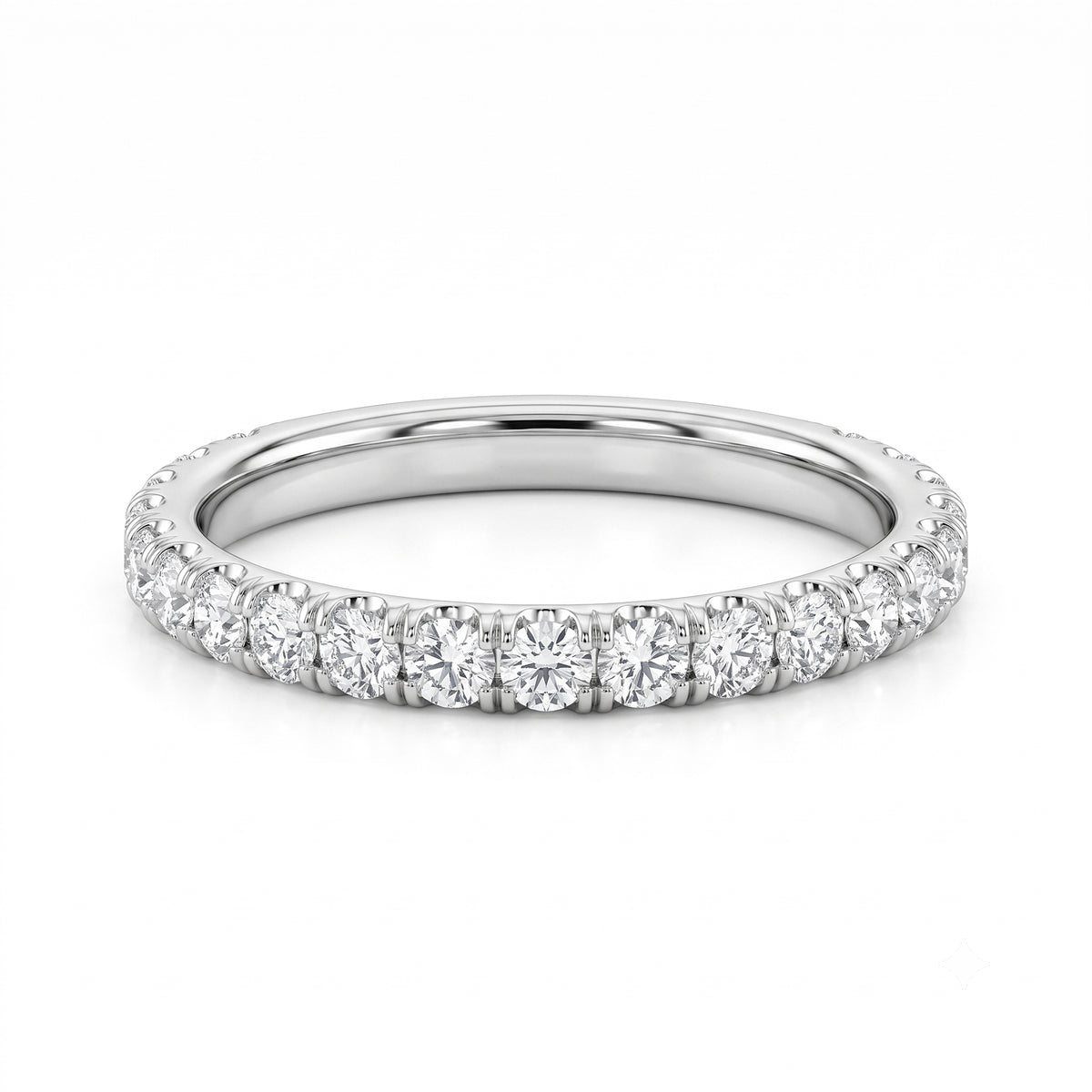 Round Brilliant Cut Natural Diamond Wedding Ring