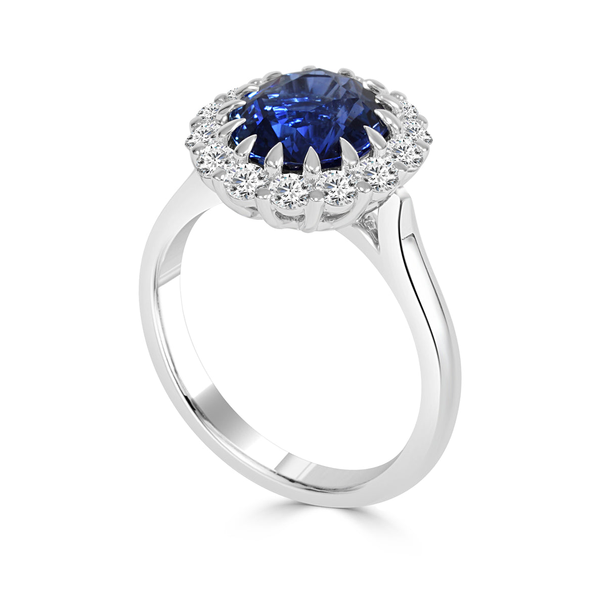 Ceylon Sapphire and Natural Diamond Dress Ring