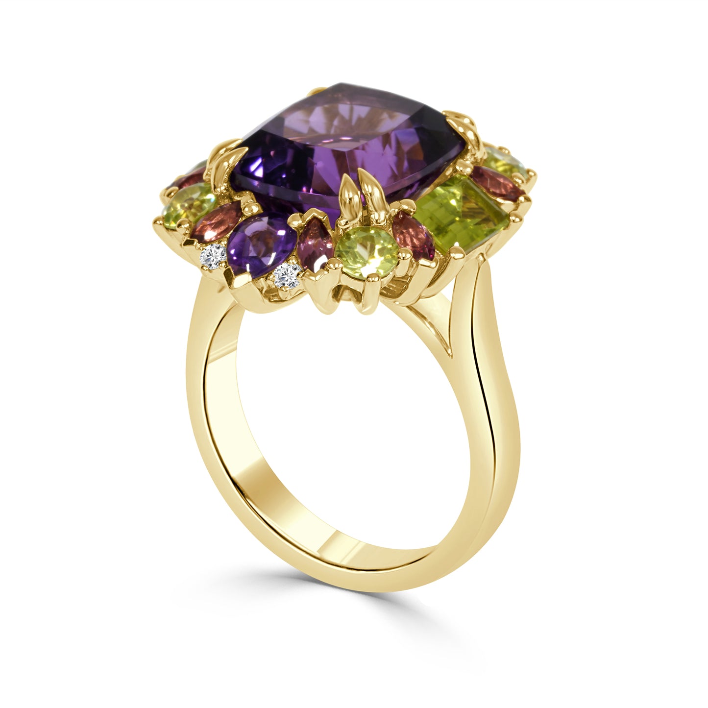Cushion Cut Amethyst Cocktail Ring