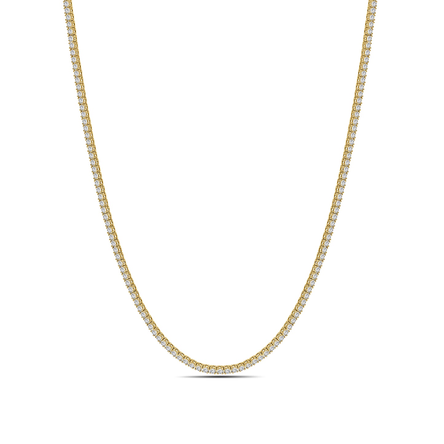 4 Carat Natural Diamond Rivière Necklace