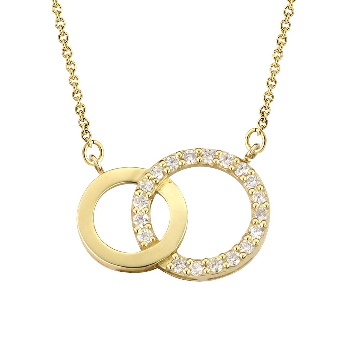14k 0.38 Carat Looped Circle Necklet image 1