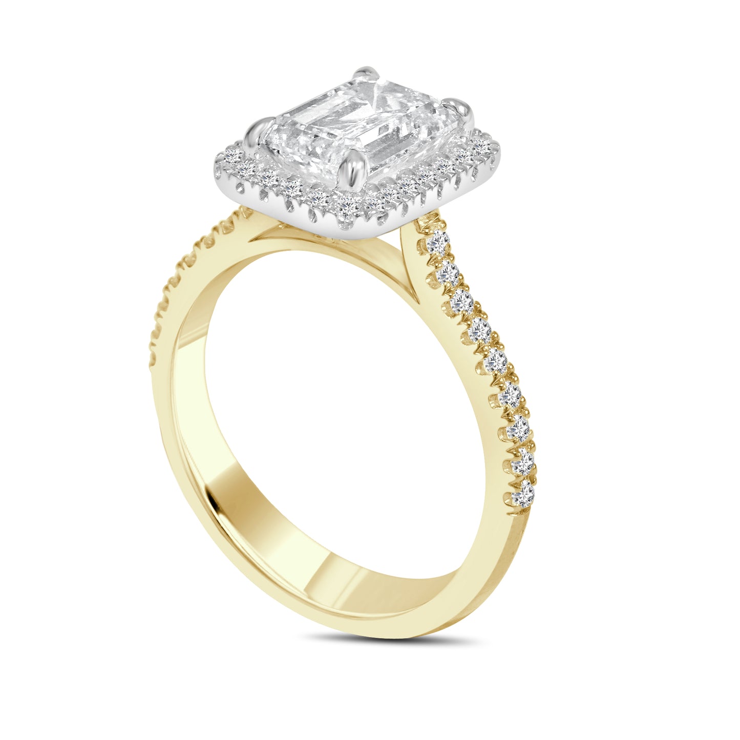 Estelle - Emerald Cut Lab Grown Diamond Engagement Ring
