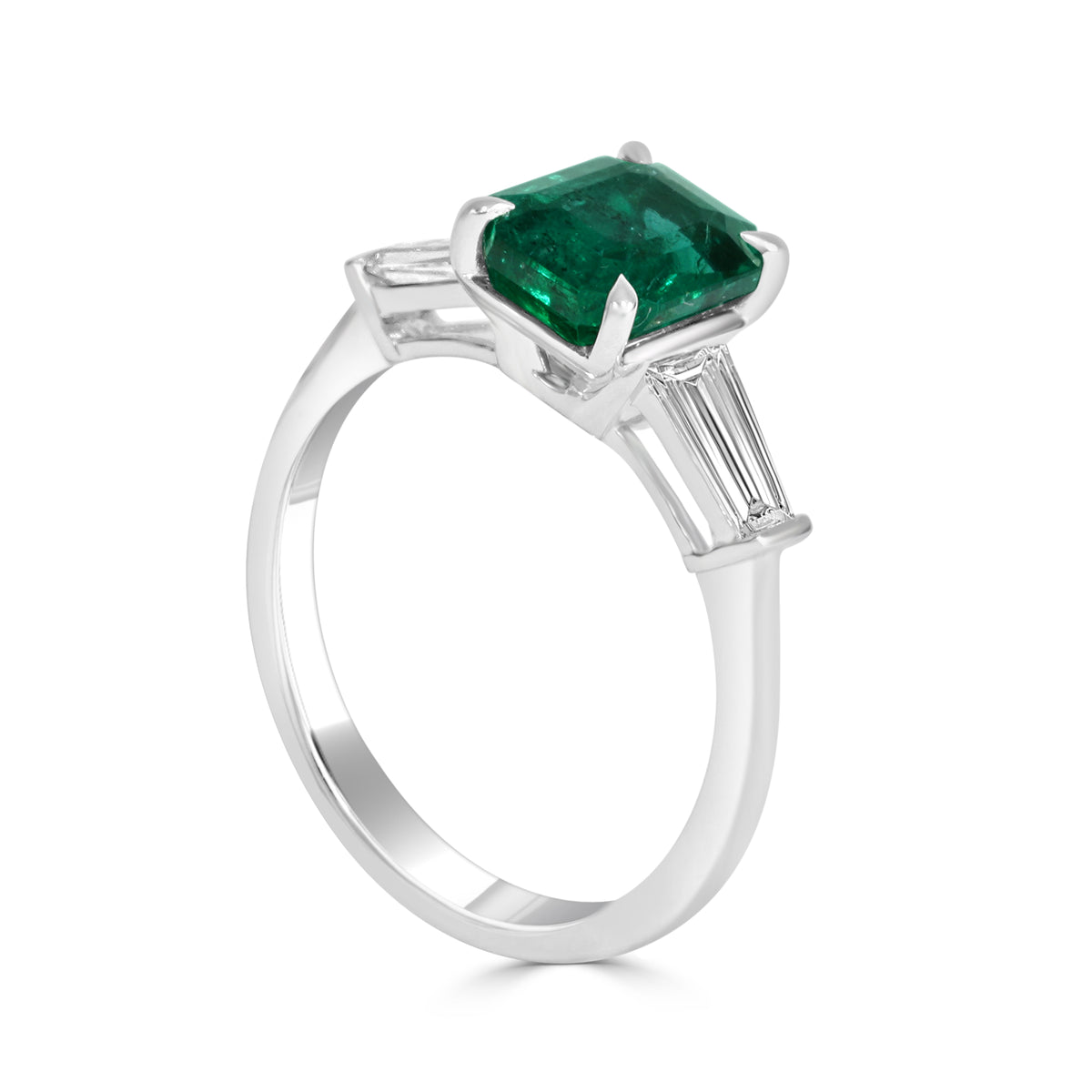 Emerald and Natural Diamond Dress Ring