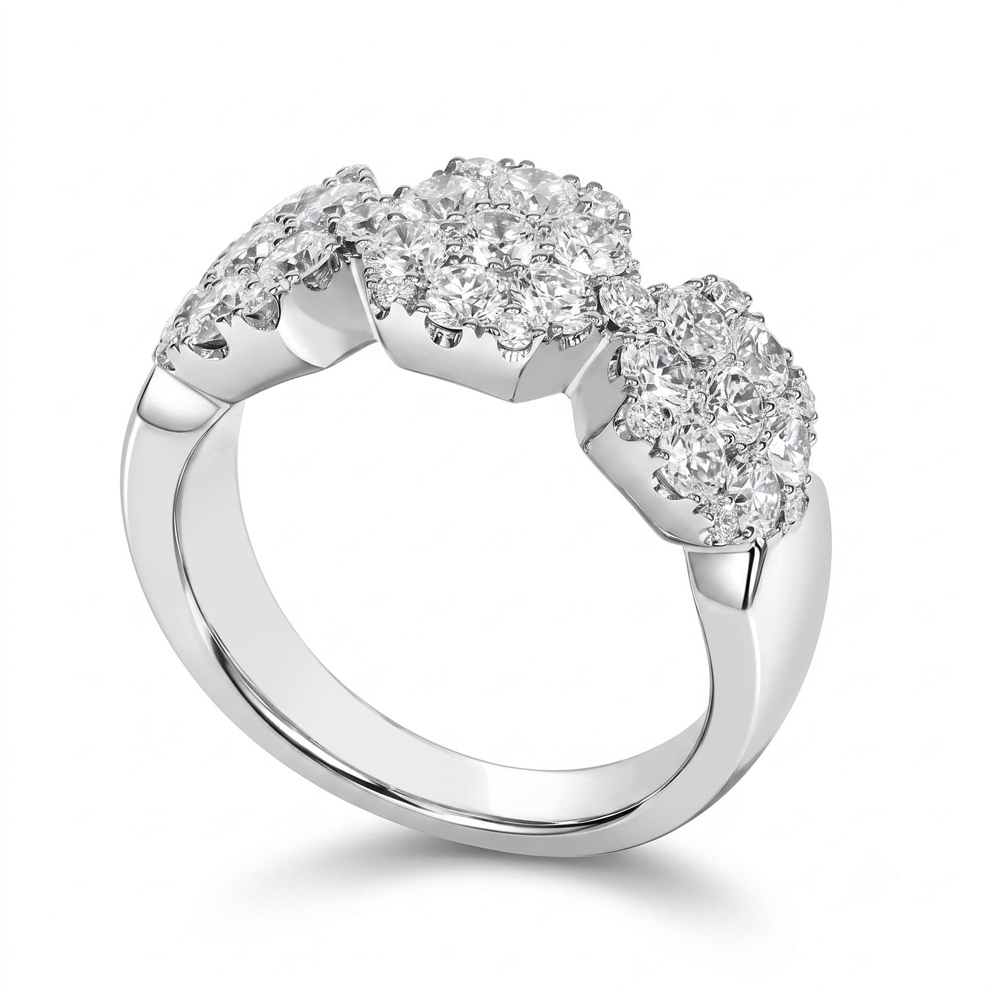 Round Brilliant Cut Natural Diamond Dress Ring