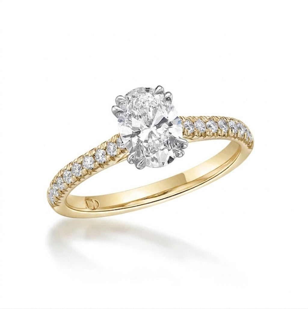 Venus - Oval Natural Diamond Engagement Ring