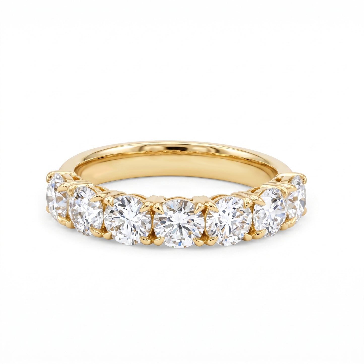 18K Yellow Gold Natural Diamond Band