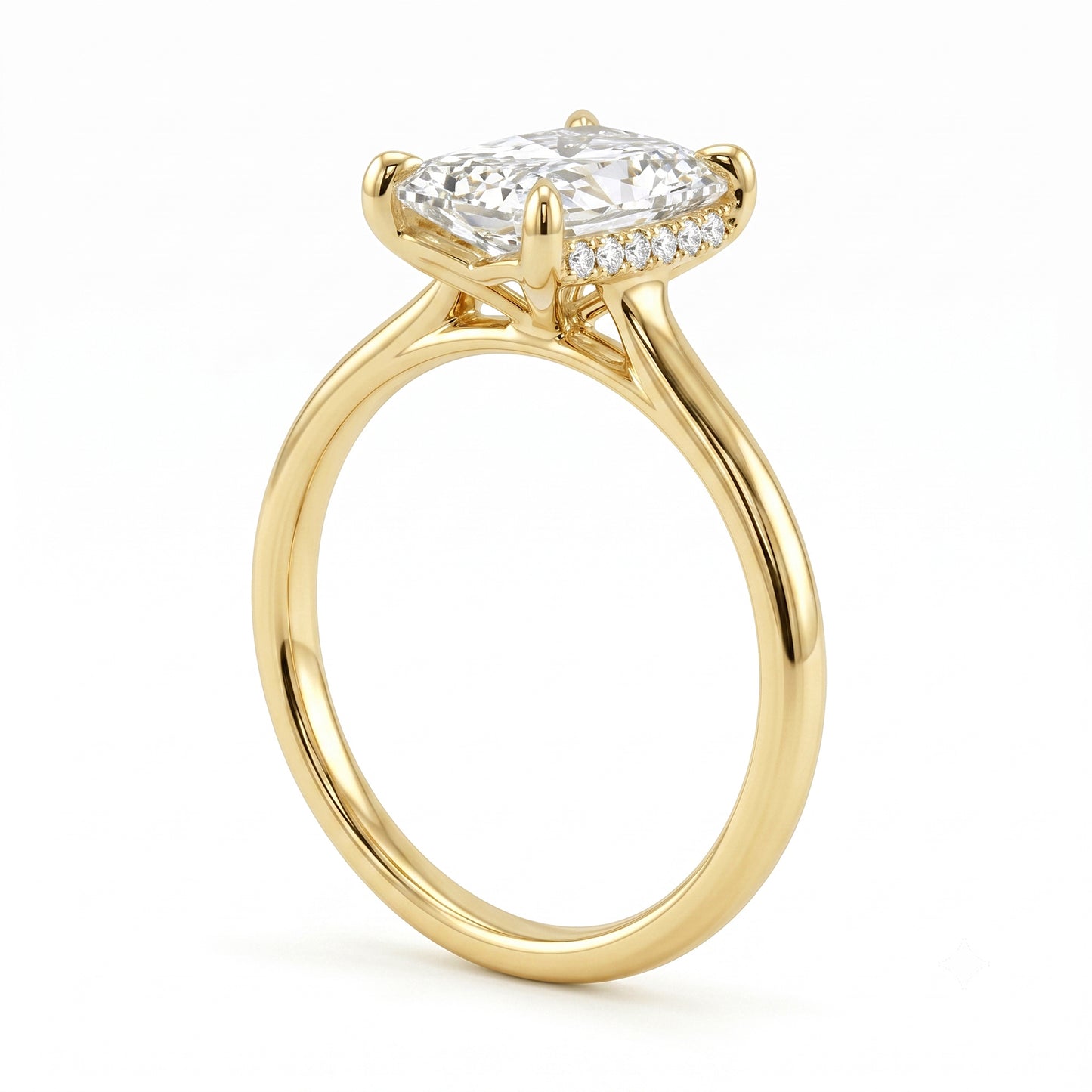 Indira - Radiant Cut Lab Grown Engagement Ring