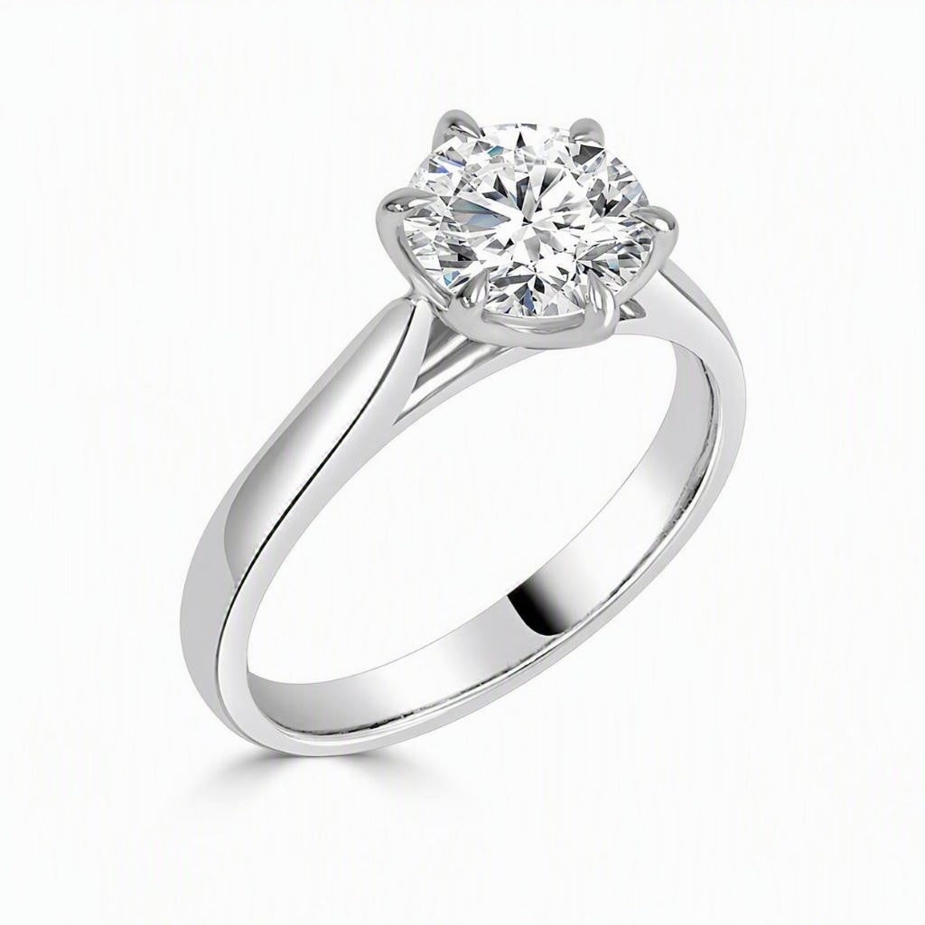 Nebessa - Round Brilliant Cut Lab Diamond Engagement Ring