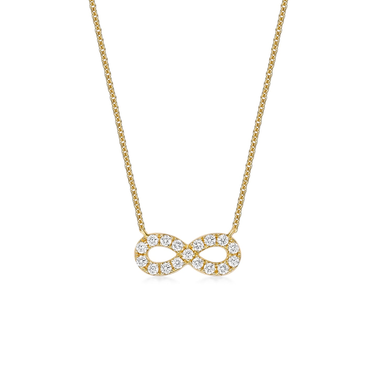 Round Brilliant Cut Diamond Infinity Necklace image 0