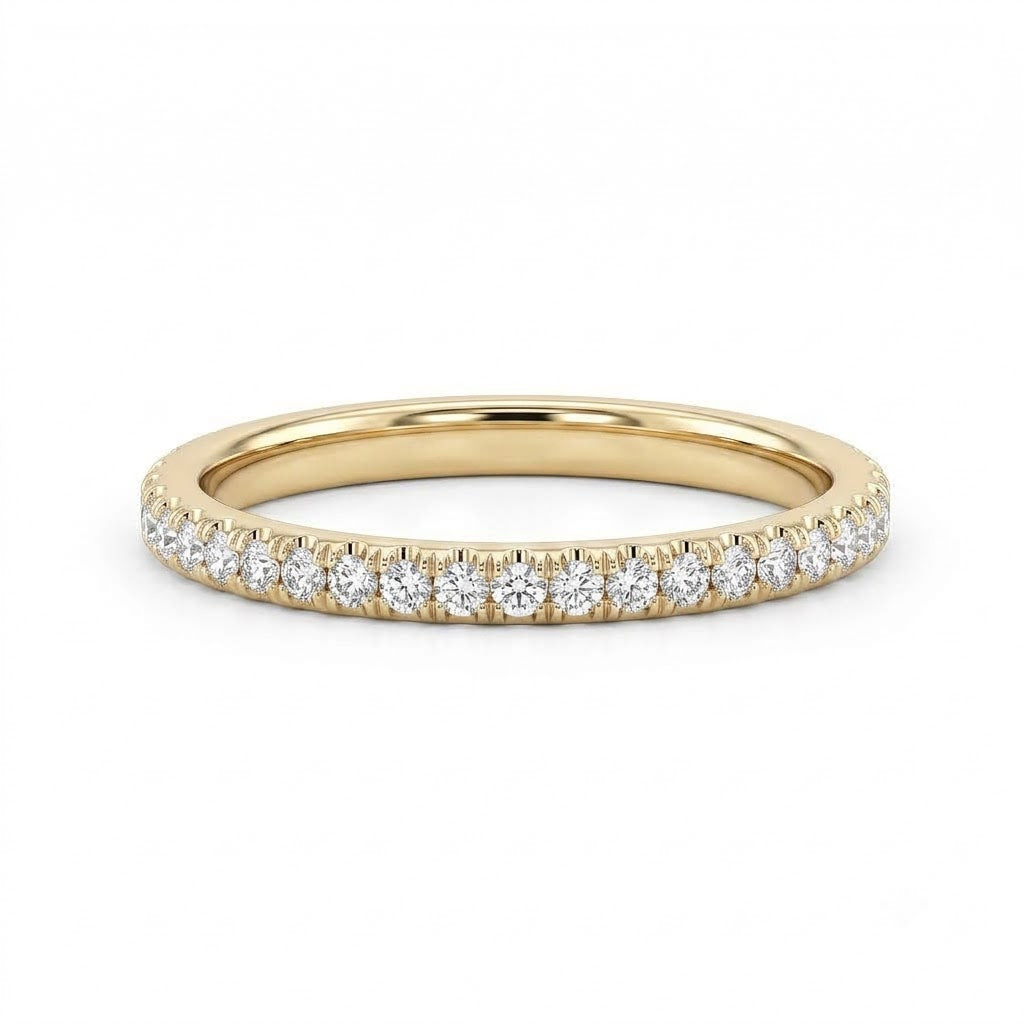 Round Brilliant Cut Natural Diamond Wedding Ring