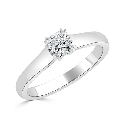 Cushion Cut Natural Diamond Engagement Ring