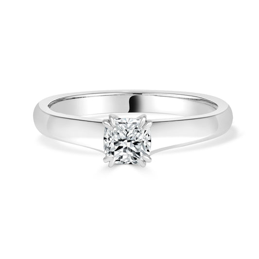 Cushion Cut Natural Diamond Engagement Ring
