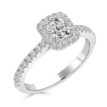 Estelle - Radiant Cut Natural Diamond Engagement Ring