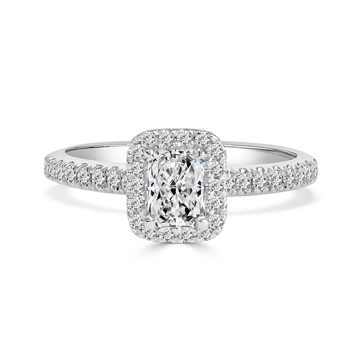 Estelle - Radiant Cut Natural Diamond Engagement Ring