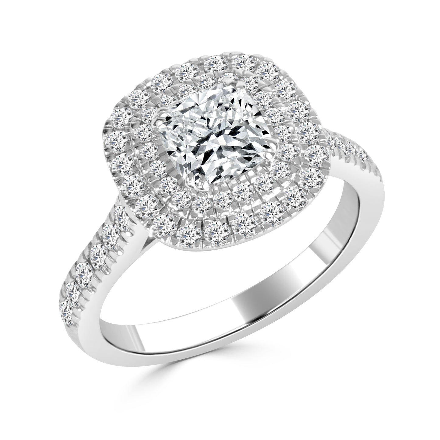 Amaris - Cushion Natural Diamond Engagement Ring