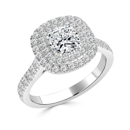 Amaris - Cushion Natural Diamond Engagement Ring