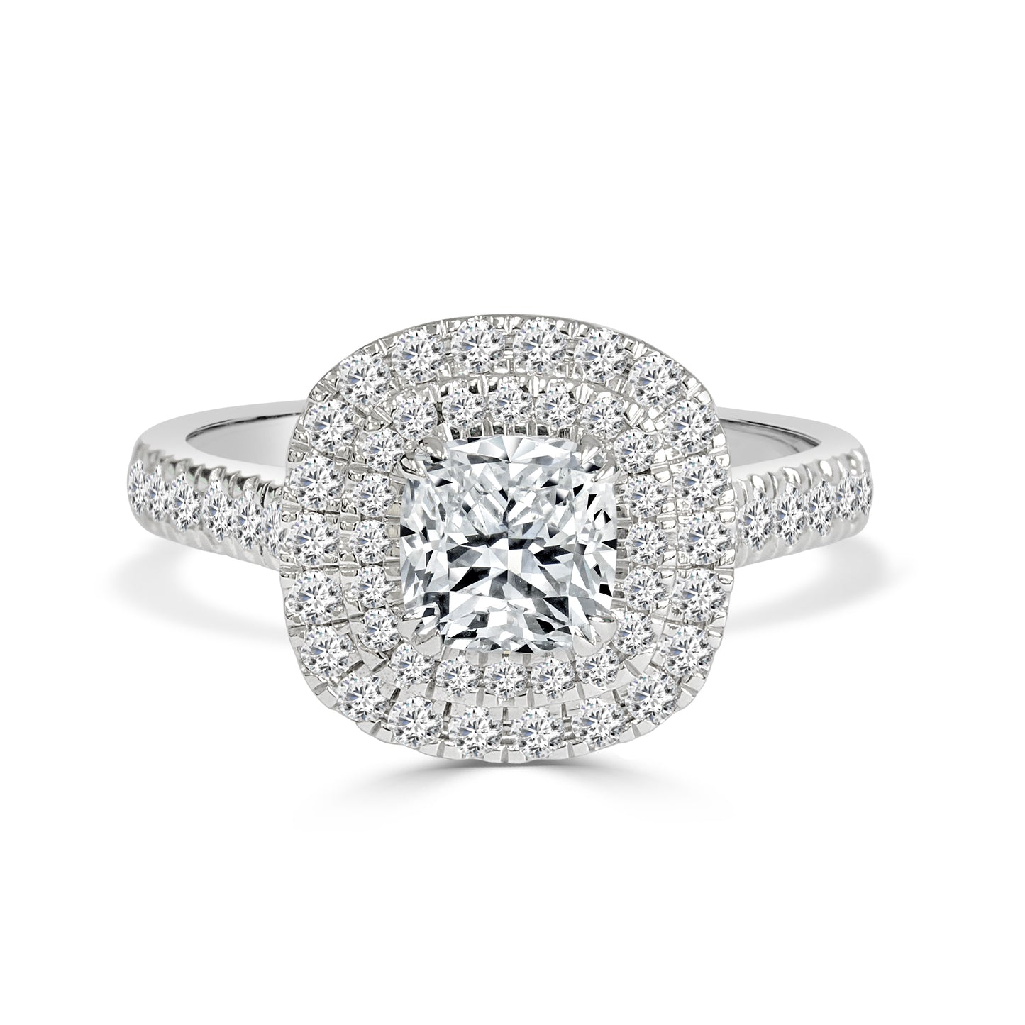 Amaris - Cushion Natural Diamond Engagement Ring