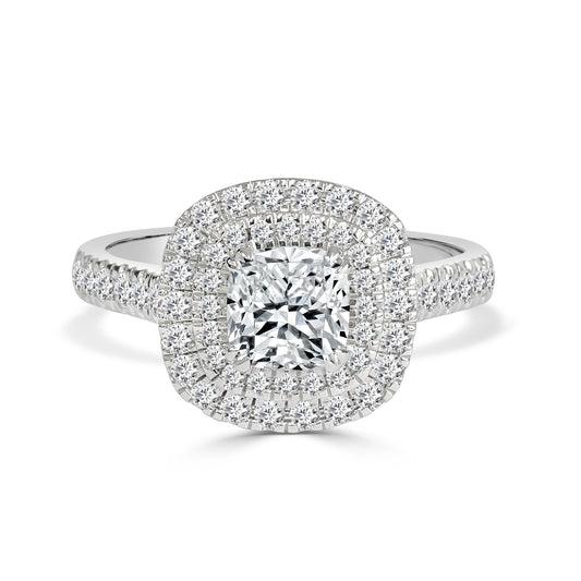 Amaris - Cushion Natural Diamond Engagement Ring
