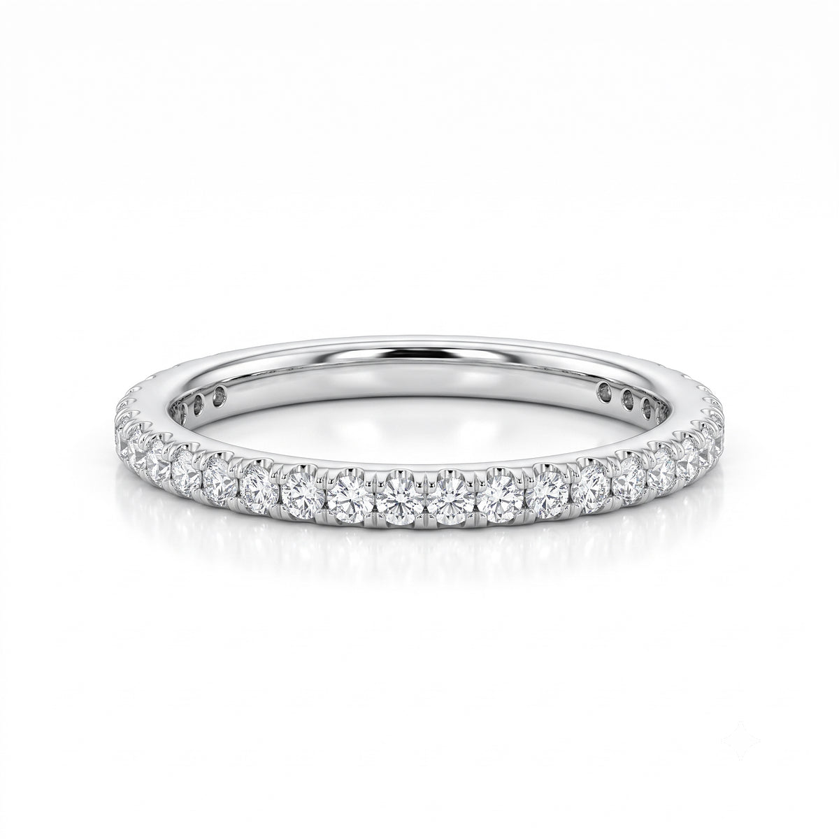 Round Brilliant Cut Natural Diamond Wedding Ring