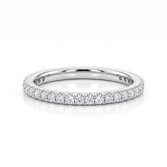 Round Brilliant Cut Natural Diamond Wedding Ring