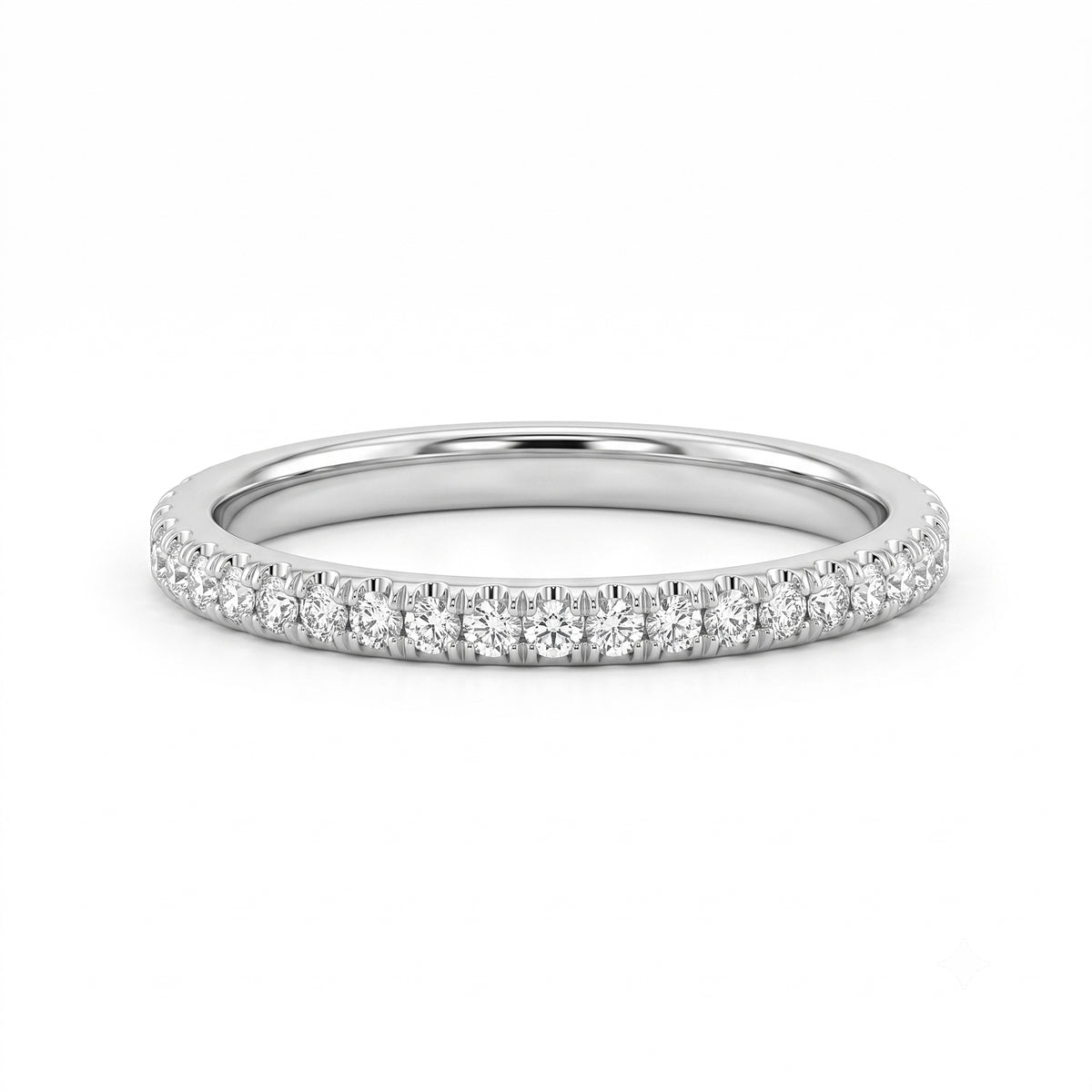 Round Brilliant Cut Natural Diamond Wedding Ring