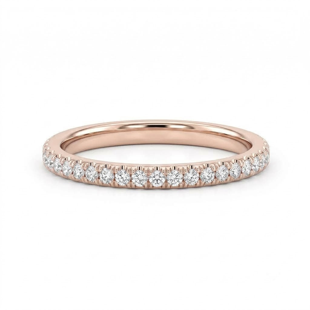 Round Brilliant Cut Natural Diamond Wedding Ring