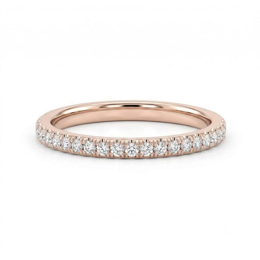 Round Brilliant Cut Natural Diamond Wedding Ring