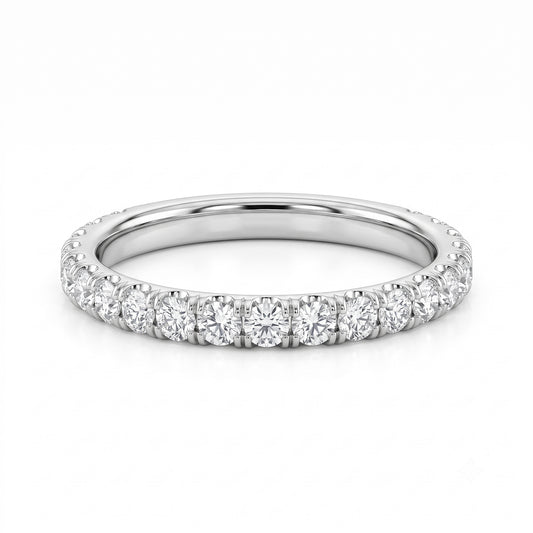 Round Brilliant Cut Natural Diamond Wedding Ring