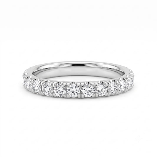 Round Brilliant Cut Natural Diamond Wedding Ring