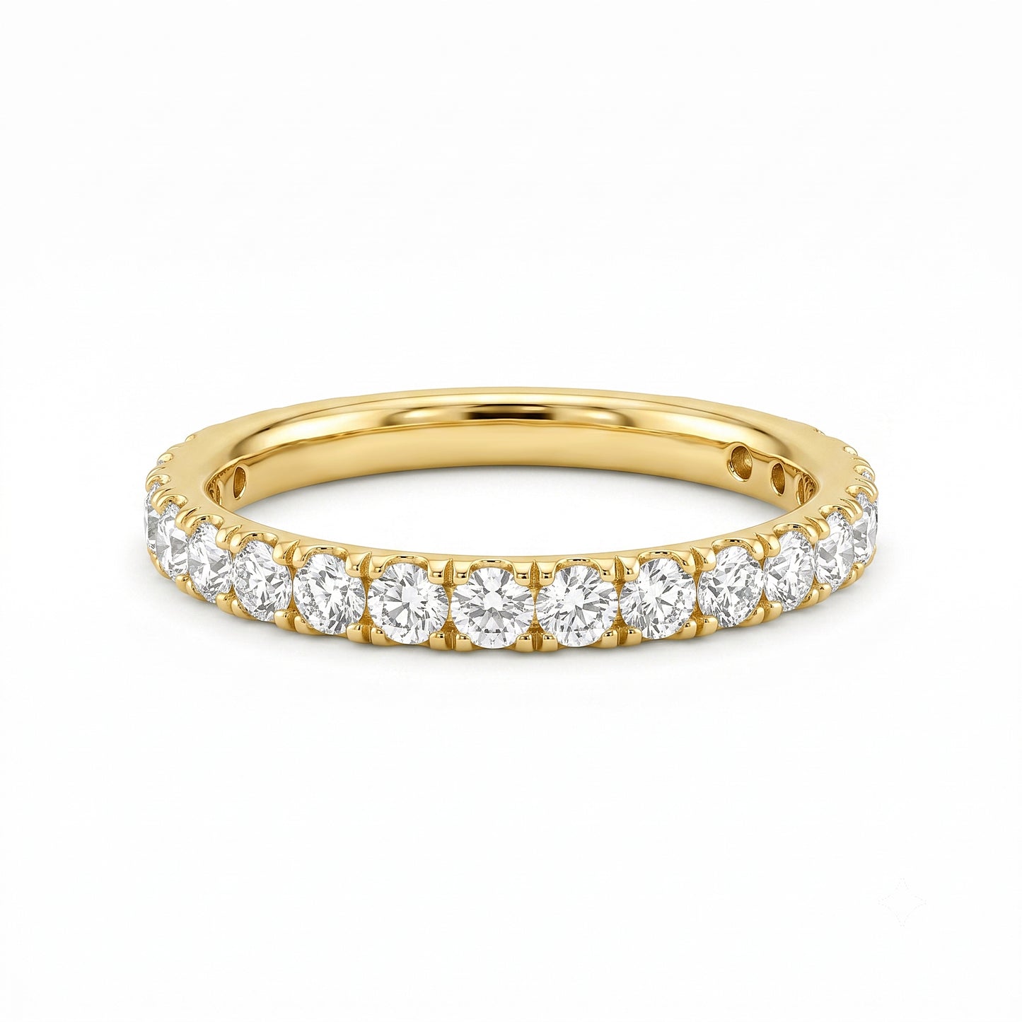 Round Brilliant Cut Natural Diamond Wedding Ring
