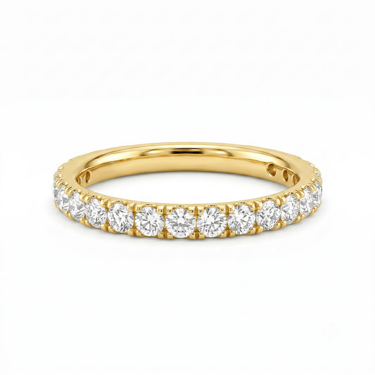 Round Brilliant Cut Natural Diamond Wedding Ring