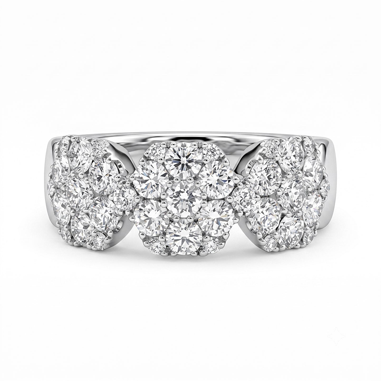 Round Brilliant Cut Natural Diamond Dress Ring