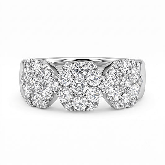 Round Brilliant Cut Natural Diamond Dress Ring