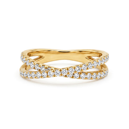 Natural Diamond Crossover Dress Ring