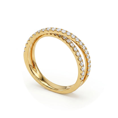 Natural Diamond Crossover Dress Ring