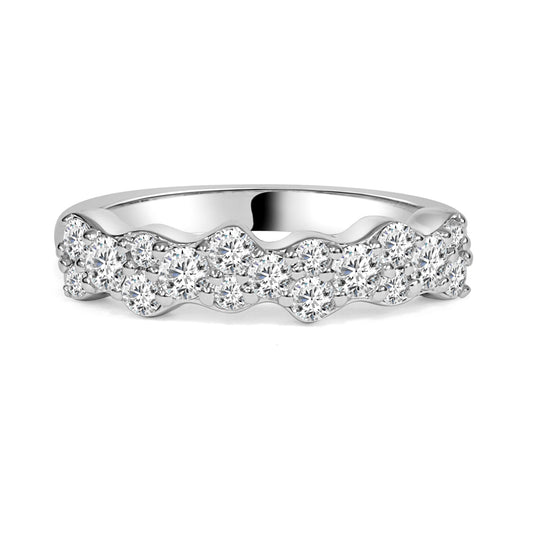 Diamond Set Contoured Dress Ring
