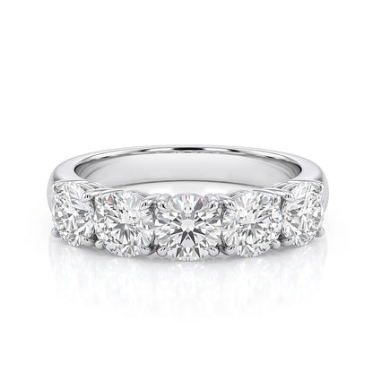 Round Brilliant Cut Natural Diamond Band
