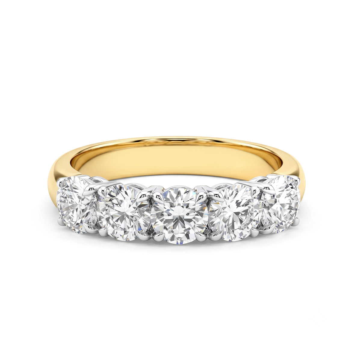 Round Brilliant Cut Natural Diamond Band