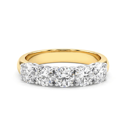 Round Brilliant Cut Natural Diamond Band