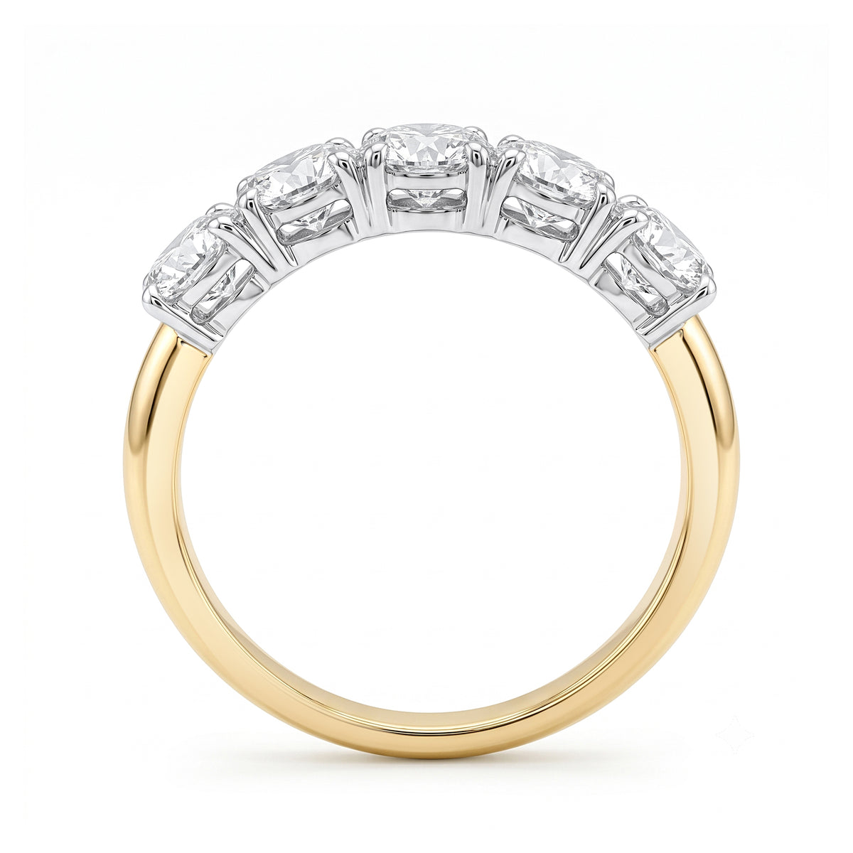Round Brilliant Cut Natural Diamond Band