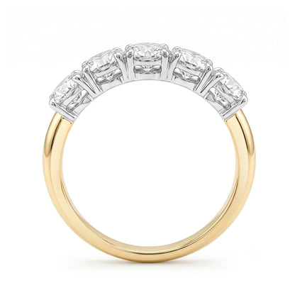 Round Brilliant Cut Natural Diamond Band