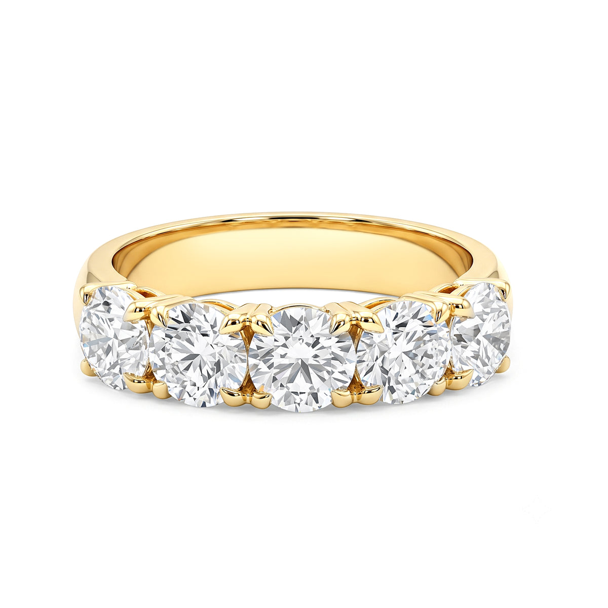Round Brilliant Cut Natural Diamond Band