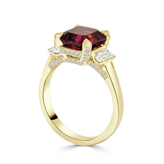 Rubelite and Diamond Dress Ring