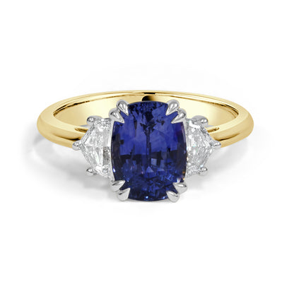 Ceylon sapphire and diamond trilogy