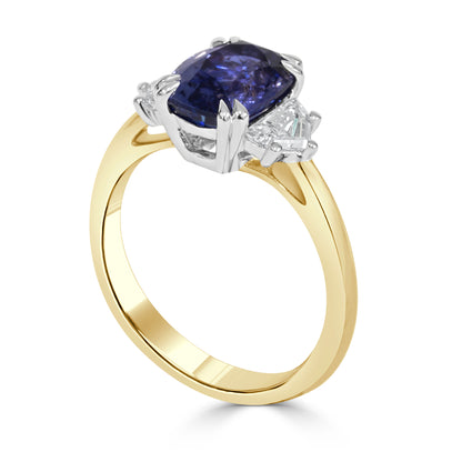 Ceylon sapphire and diamond trilogy