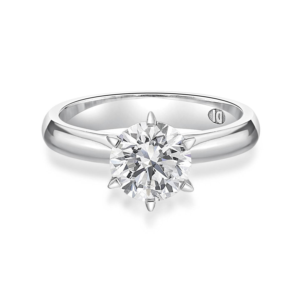 Small Solitaire Diamond 18k 1.00 Ct Round Brilliant Cut Diamond Solitaire image 0
