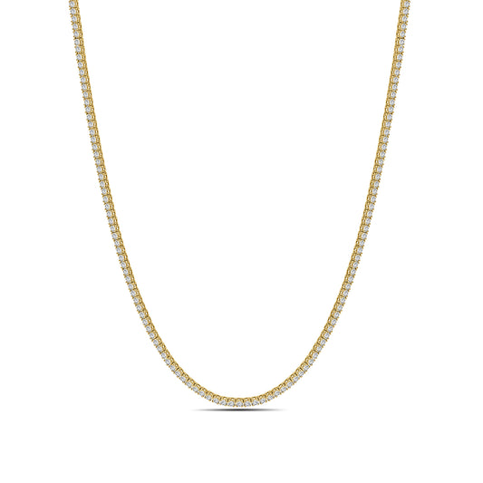 4 Carat Natural Diamond Rivière Necklace