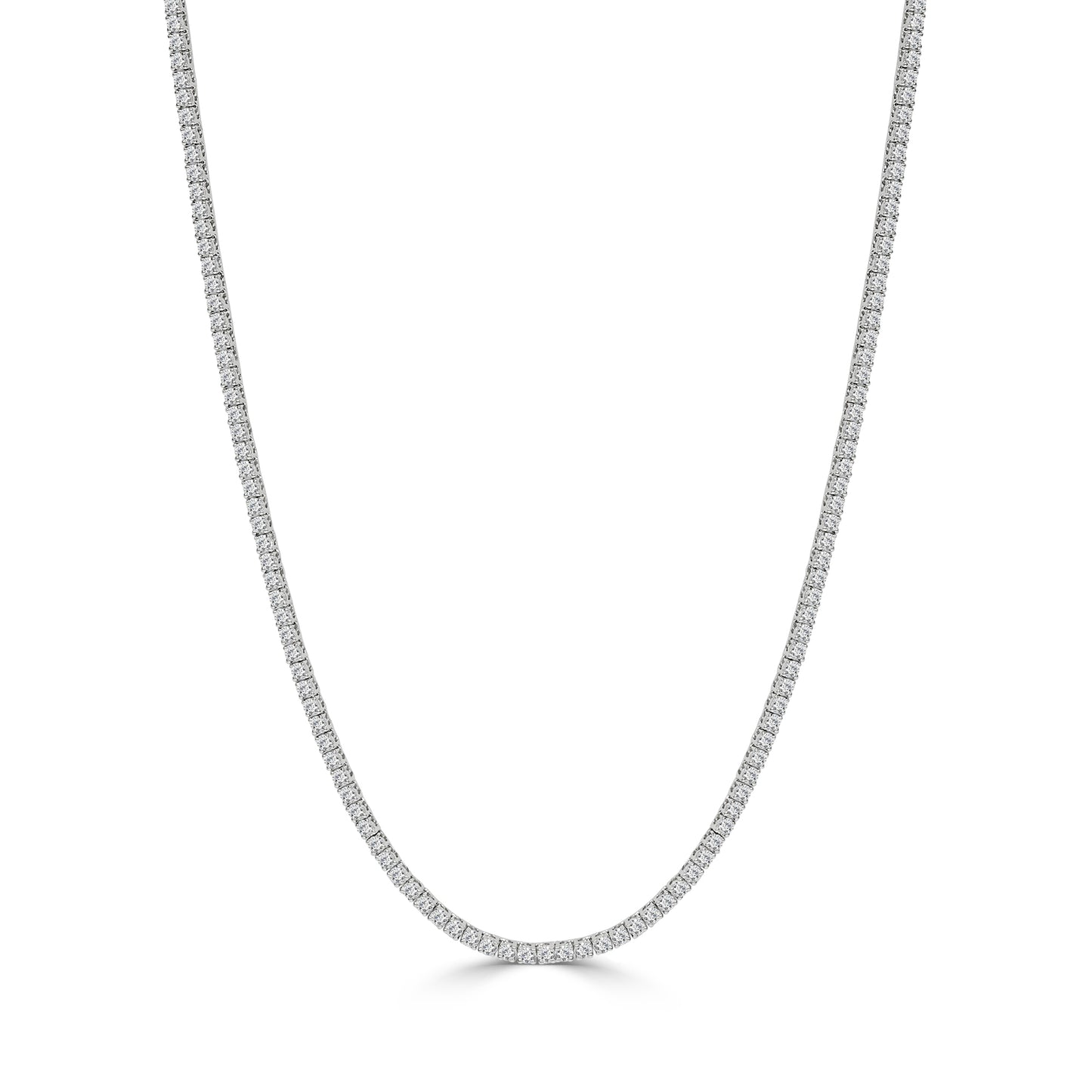 4 Carat Natural Diamond Rivière Necklace